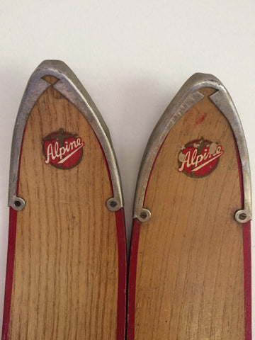 ANTIQUE WOODEN Style Snow Skis: