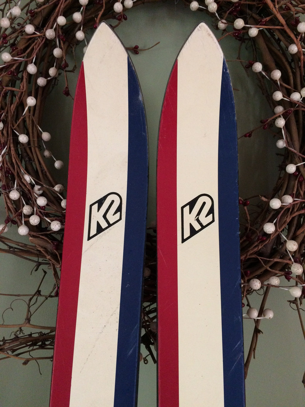 1976 k2 ski brochure K2 Competition Snow Skis 195cm Vintage Red White Blue
